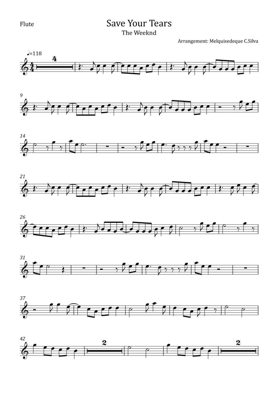 Save Your Tears (arr. Melquisedeque C.Silva)