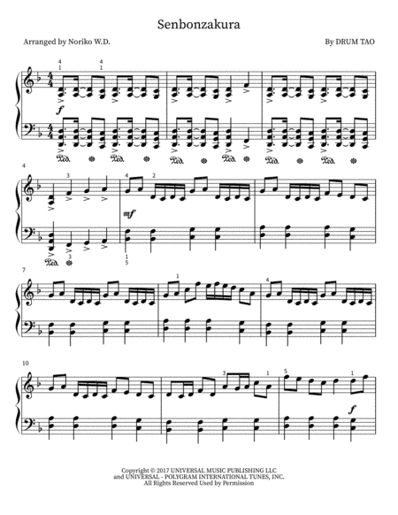 Senbonzakura (arr. Noriko W.D.)