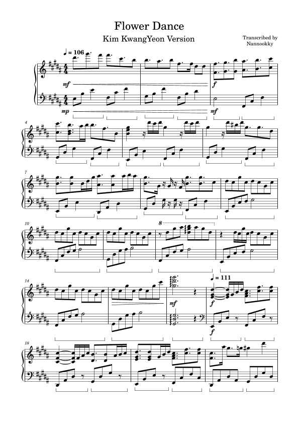 Flower Dance Variation (arr. Nannookky)