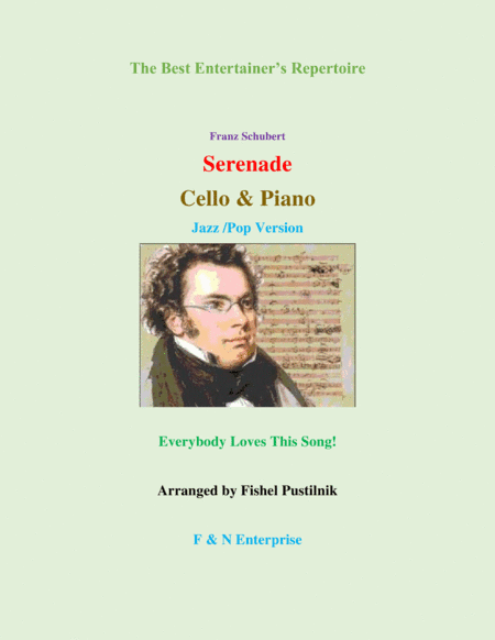 "Serenade" by Schubert-Piano Background for Cello and Piano (arr. Fishel Pustilnik)