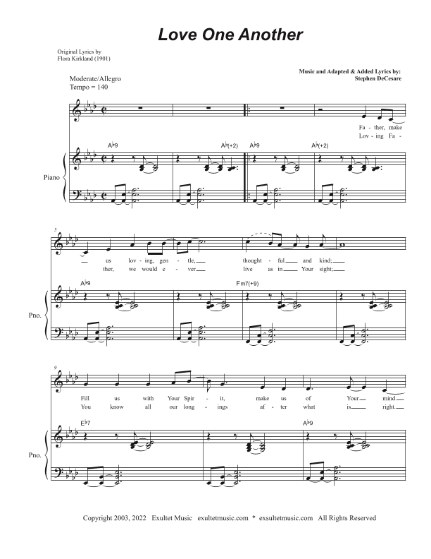 Love One Another (Unison choir)