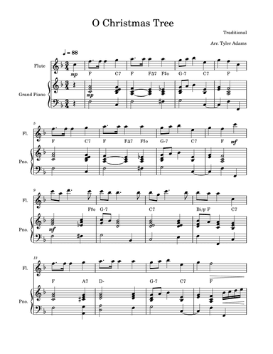 O Christmas Tree (Flute Solo with Piano) (arr. Tyler Adams)