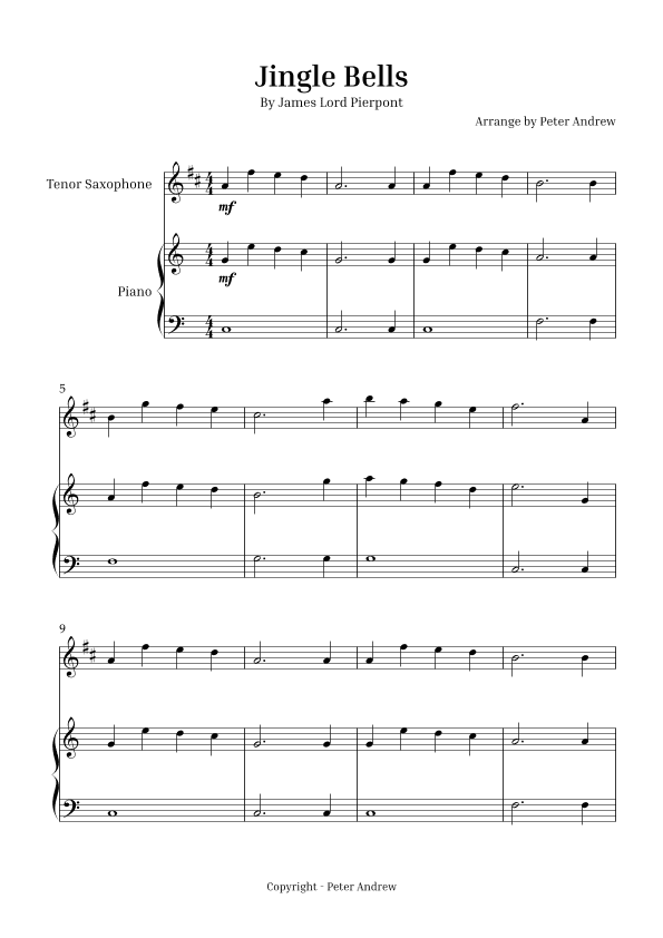 Jingle Bells (arr. Peter Andrew)