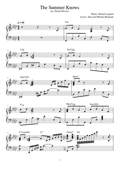 Summer Of 42 (arr. Daniel Silveira)