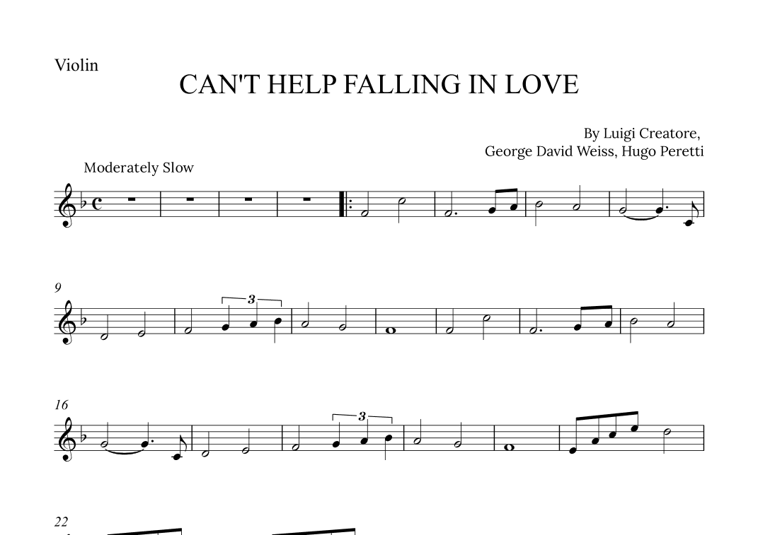 Can't Help Falling In Love (arr. Alex Nunes Rodrigues)