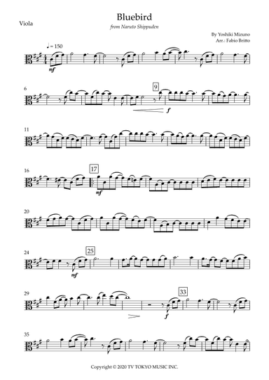 Ikimono Gakari's Blue Bird (arr. Fabio Britto)