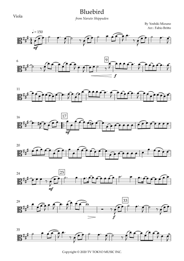 Ikimono Gakari's Blue Bird (arr. Fabio Britto)