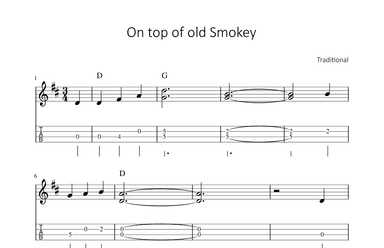 On top of old Smokey (arr. songbooks.info)
