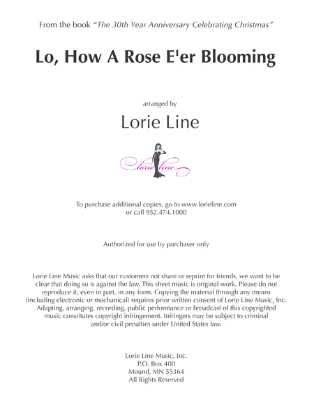 Lo, How A Rose E'er Blooming (arr. Lorie Line)