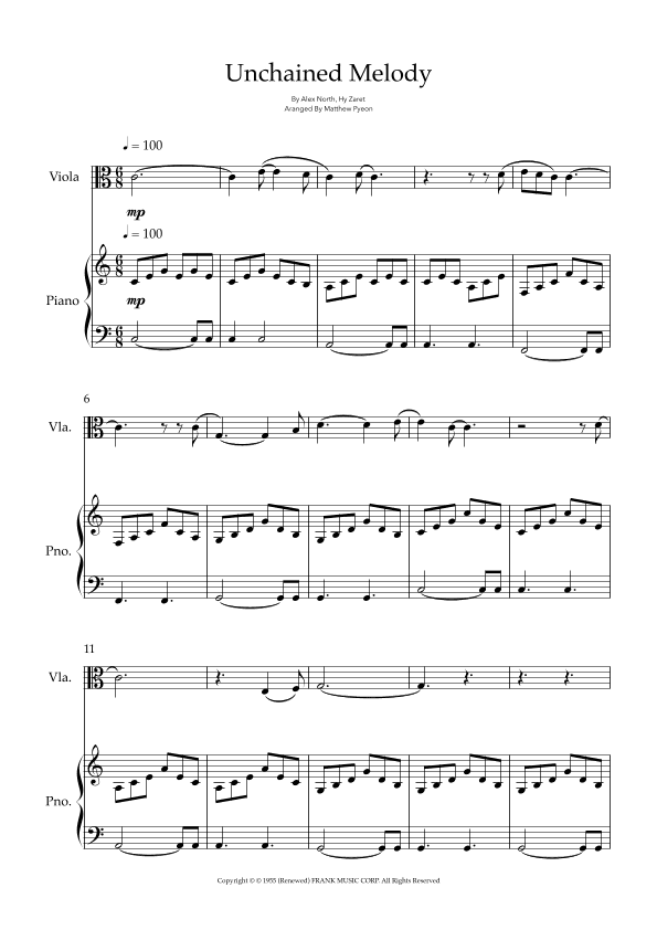 Unchained Melody (arr. Matthew pyeon)