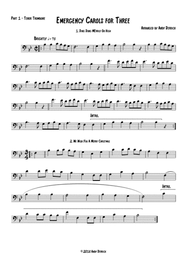 Emergency Carols for Three Low Brass (arr. Andy Derrick)