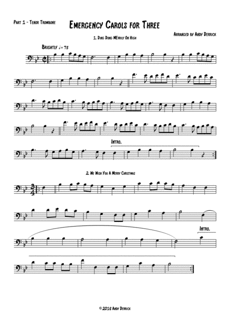Emergency Carols for Three Low Brass (arr. Andy Derrick)