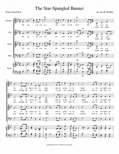 The Star-Spangled Banner (arr. Joe R. Bentley)