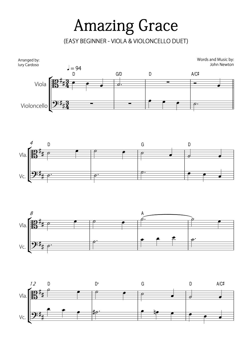 Amazing Grace (arr. Iury Cardoso)