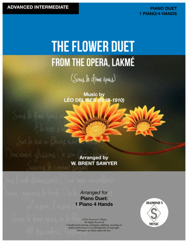 Flower Duet from Lakme - (Sous le dome epais) by Leo Delibes - Piano Duet (arr. W. Brent Sawyer)