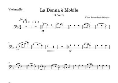 La Donna è Mobile - Rigoletto (Verdi)  - Easy Arrangement (arr. Fabio Eduardo de Oliveira)