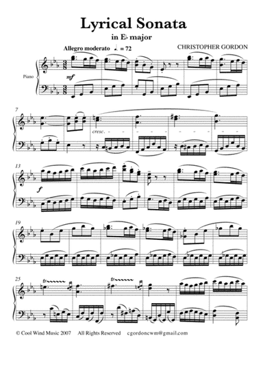 Lyrical Sonata (for Piano)