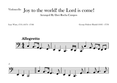 Joy to the world! the Lord is come! (arr. Davi Rocha Campos)