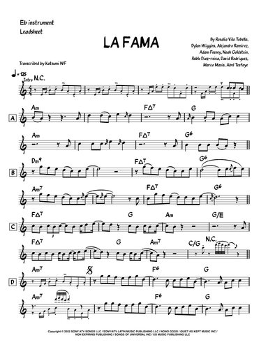 La Fama (arr. Katsumi WF)