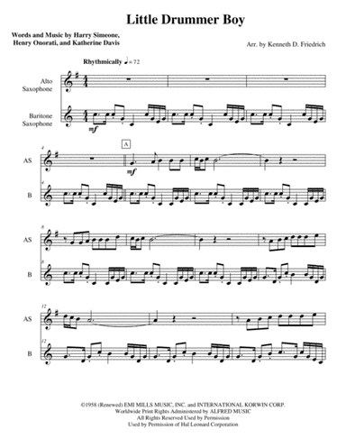 The Little Drummer Boy (arr. Kenneth D. Friedrich)
