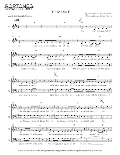 The Middle (arr. J. Shenker & L. Perusse)
