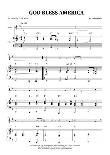 God Bless America ® (arr. Valdir Maia)