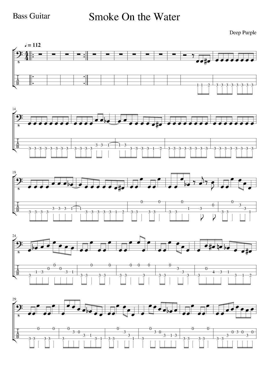 Smoke On The Water (arr. Tracy Dean McCallum)