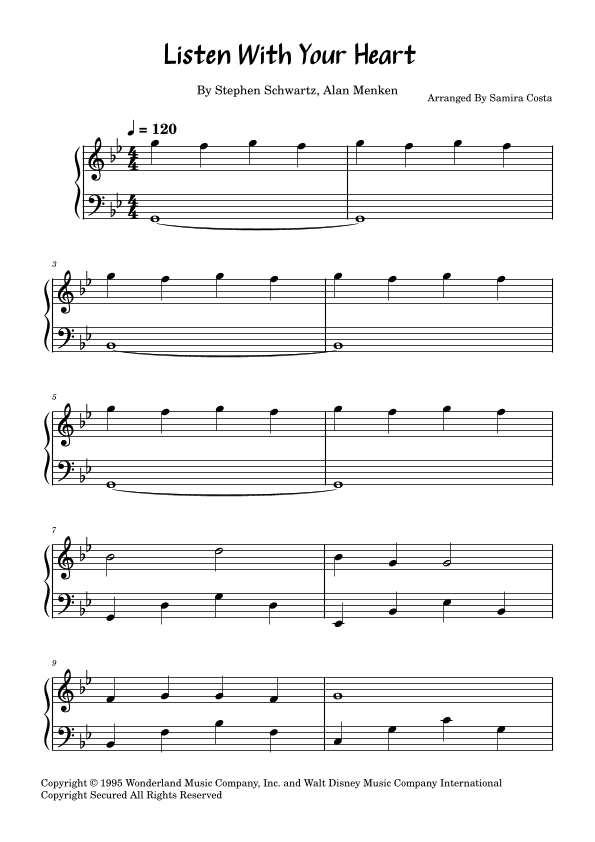 Listen With Your Heart (arr. Samira Costa)