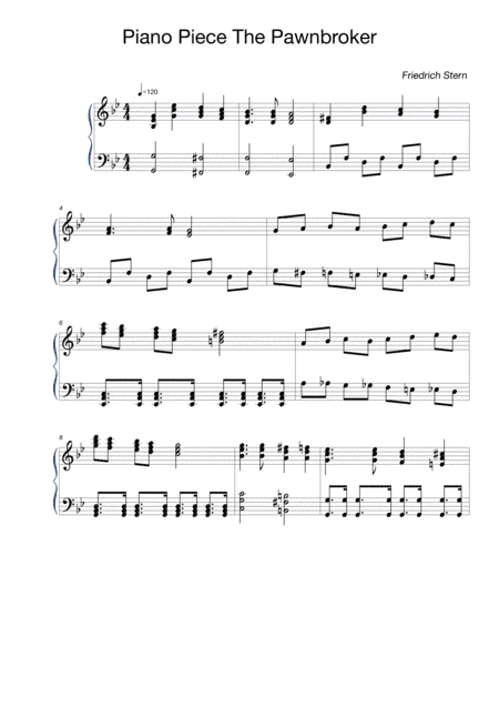 Piano Piece The Pawnbroker