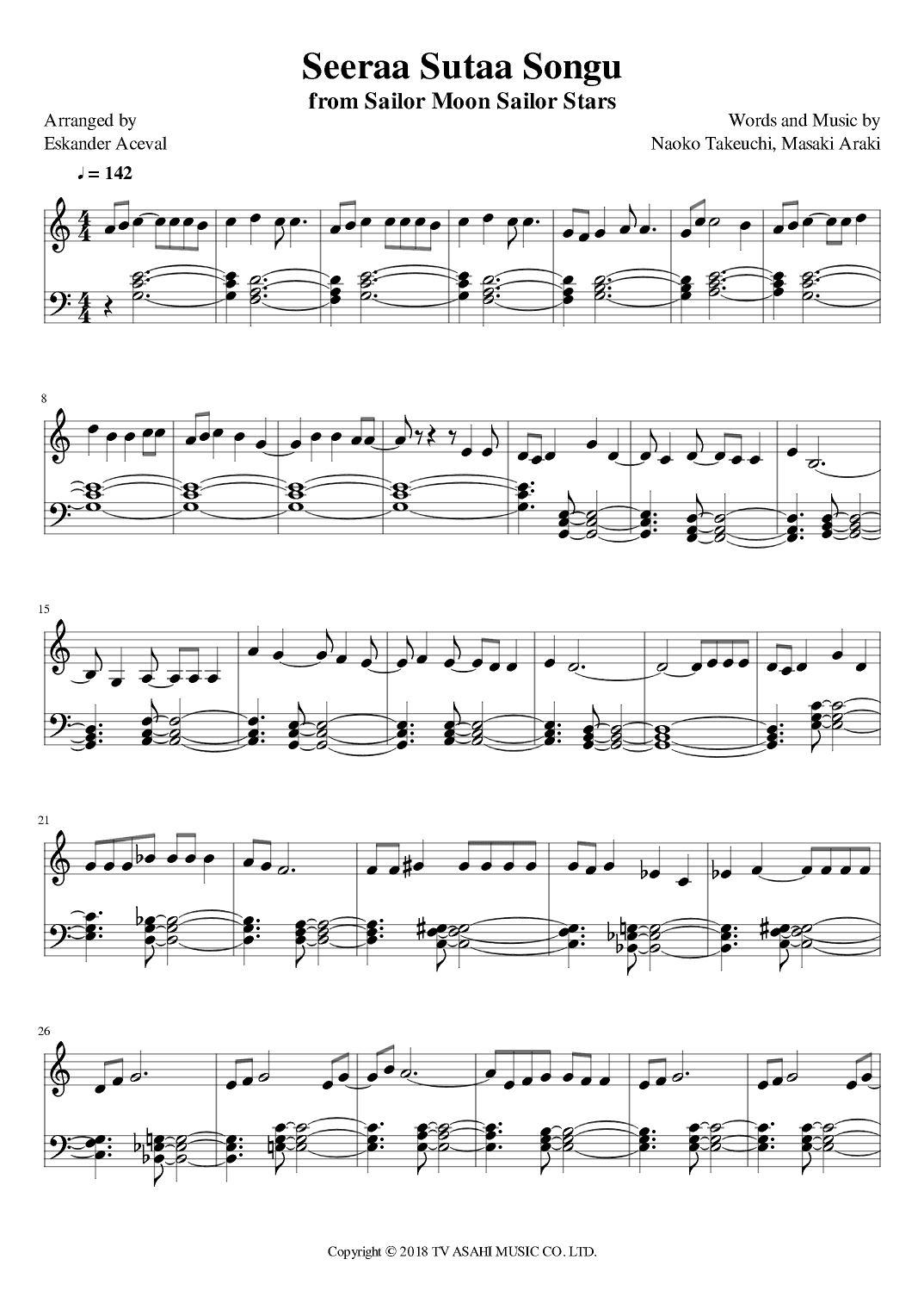Seeraa Sutaa Songu (arr. Eskander Aceval)