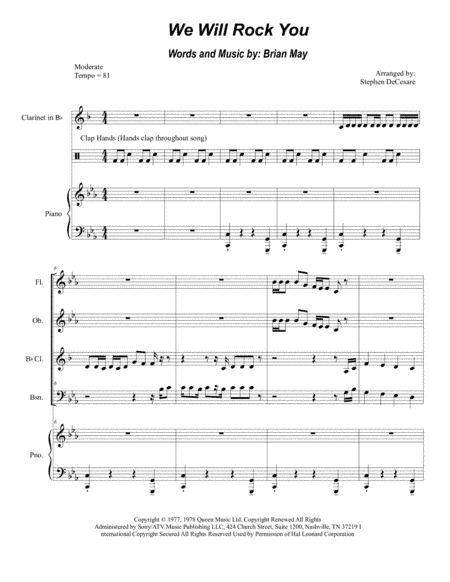 We Will Rock You (arr. Stephen DeCesare)