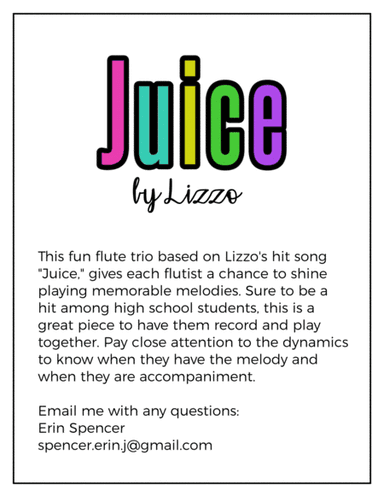 Juice (arr. Erin Spencer)