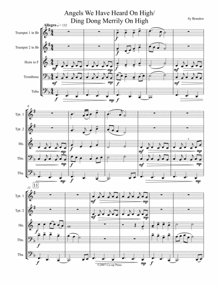 Angels We Have Heard On High/ Ding Dong Merrily On High (arr. Sy Brandon)