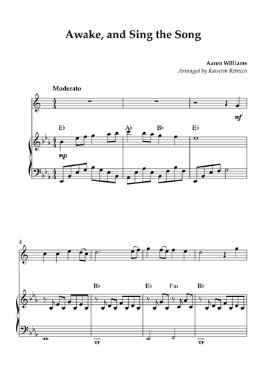 Awake, and Sing the Song (arr. Kaiserin Rebecca)