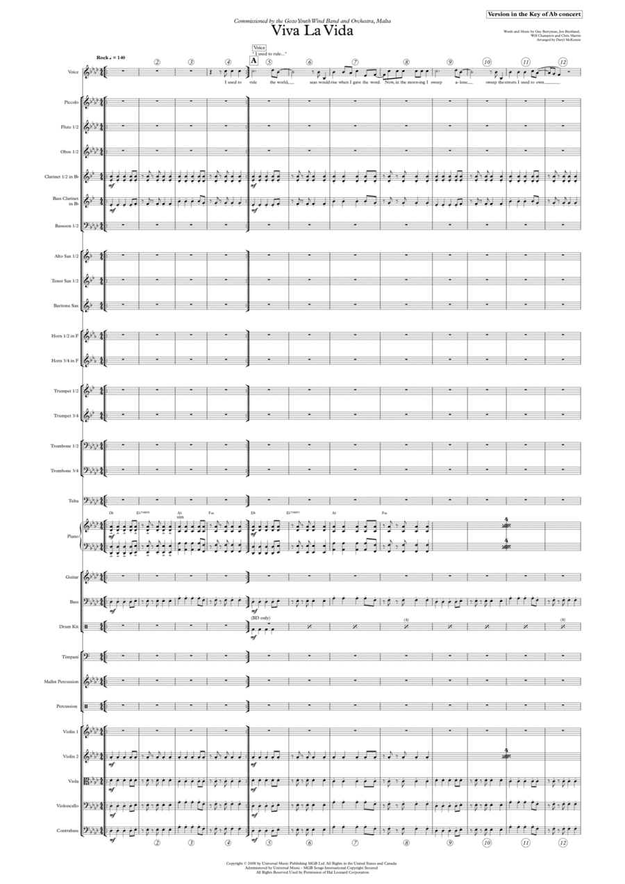 Viva La Vida (arr. Daryl McKenzie)