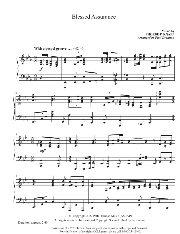 Blessed Assurance (arr. Patti Drennan)