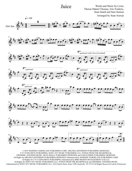 Juice (arr. Sean Arawjo)