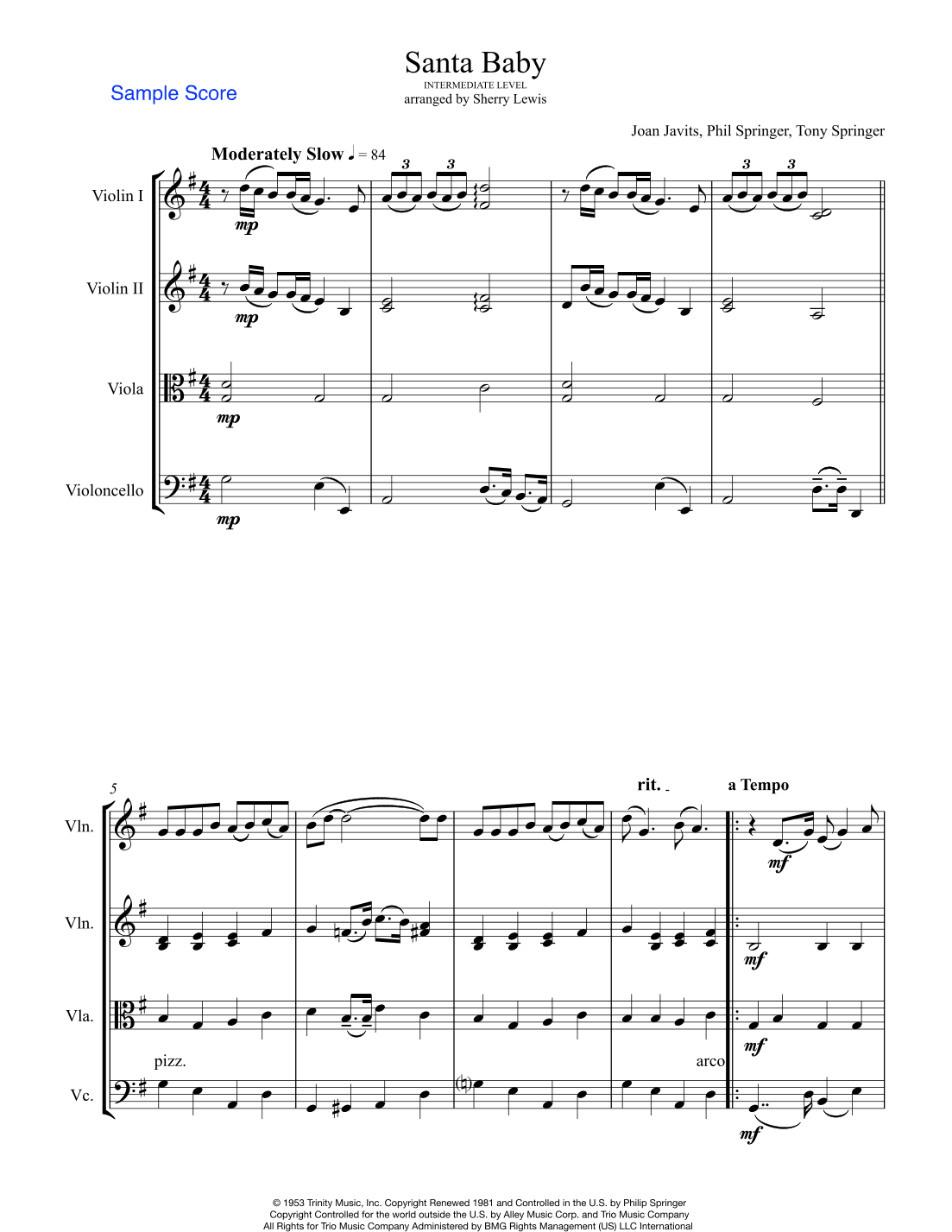 Santa Baby (arr. Sherry Lewis)