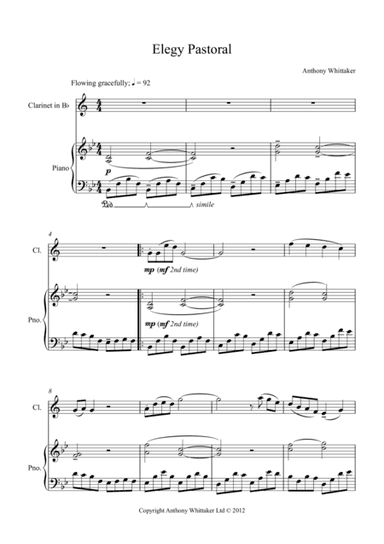 Elegy Pastorale for Clarinet and Piano