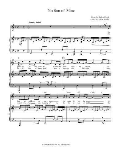 No Son of Mine ( a gay country ballad)