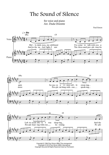 The Sound Of Silence (arr. Duda Oriontte)