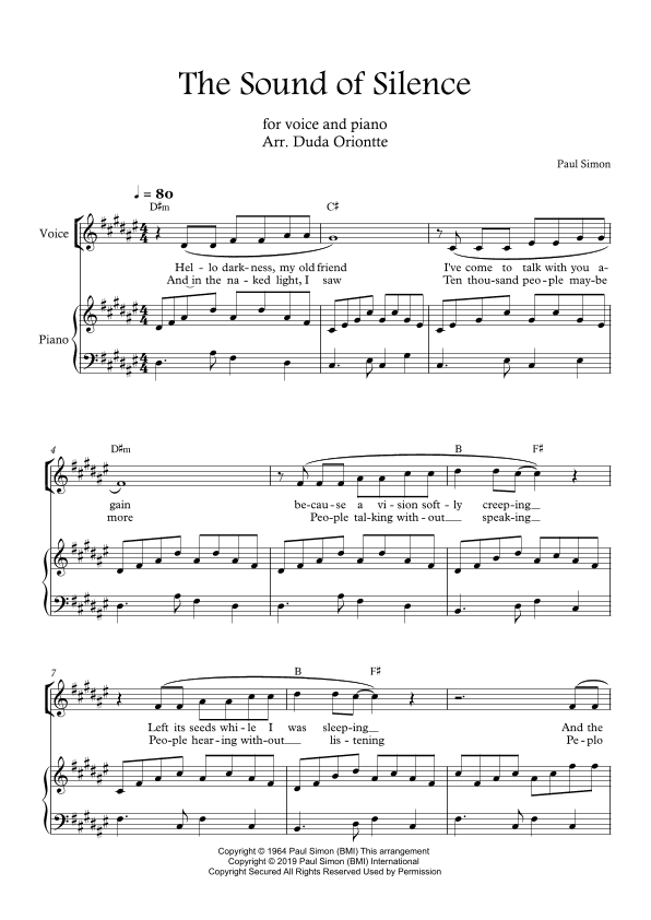 The Sound Of Silence (arr. Duda Oriontte)