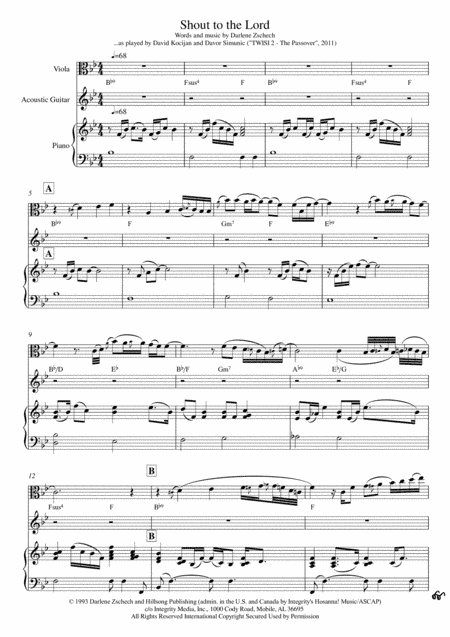 Shout To The Lord (arr. David Kocijan)