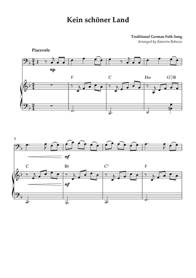 Kein schöner Land (arr. Kaiserin Rebecca)