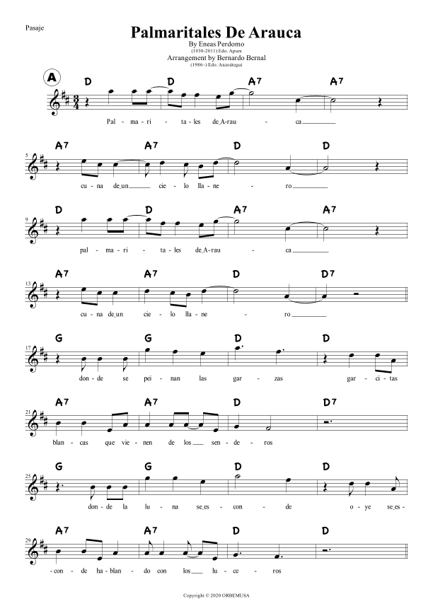 Palmaritales De Arauca (arr. Bernardo Bernal Hidalgo)