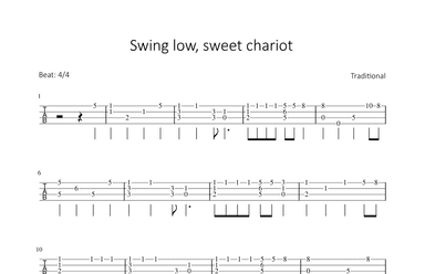 Swing low, sweet chariot (arr. Bettina Schipp)