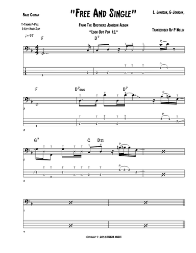 Free And Single (arr. Accubass)
