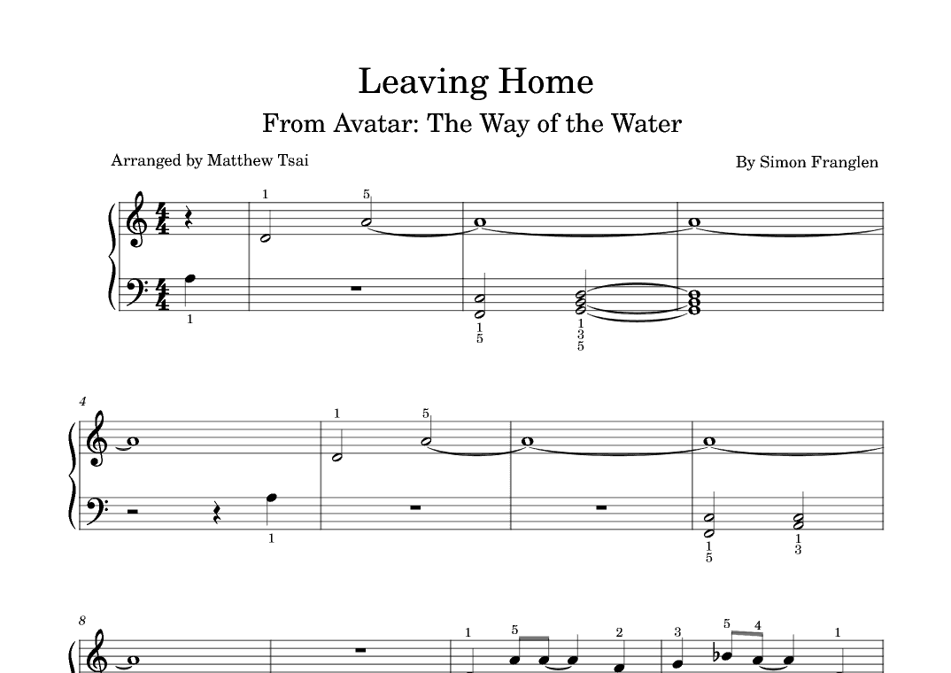 Leaving Home (arr. Matthew Tsai)