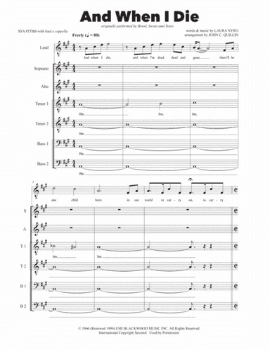 And When I Die (arr. John C. Quillin)