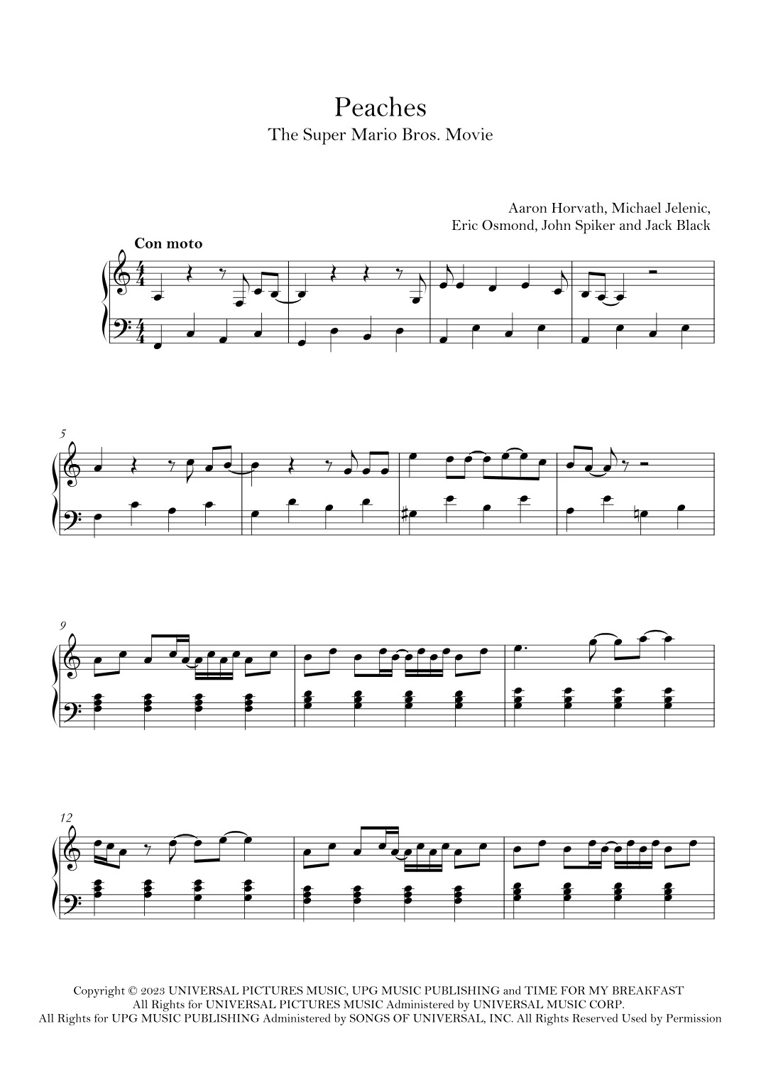 Peaches (arr. Lila Lali)